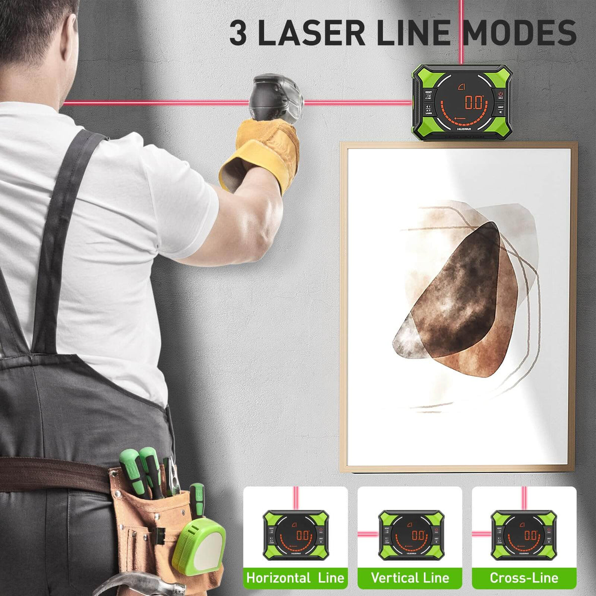 Huepar AG2L – Niveau laser avec inclinomètre numérique
