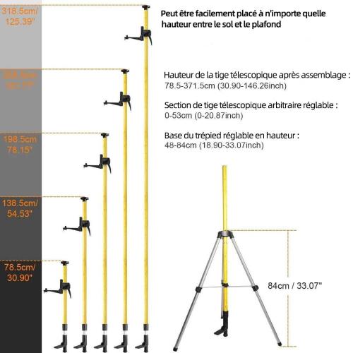 Trépied Télescopique Huepar LP36