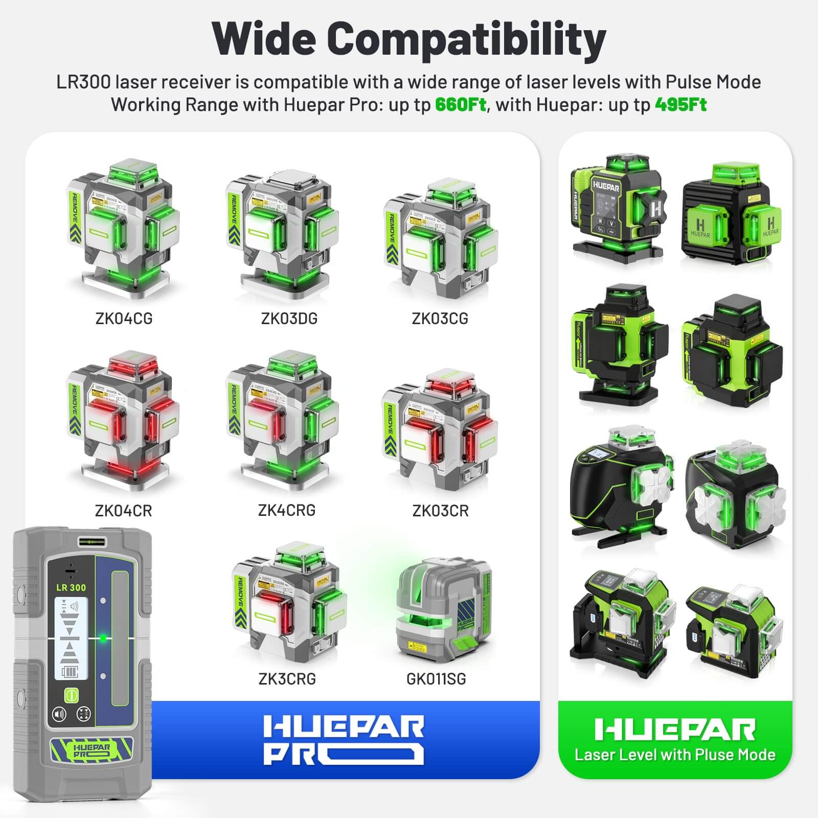 Récepteur Laser Huepar Pro LR300